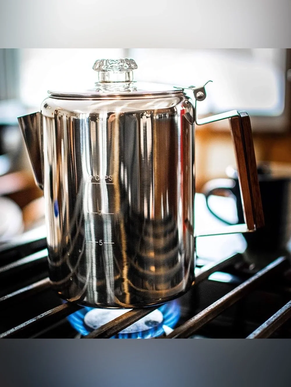 Unbranded 9 Cup Stainless Steel Percolator Coffee Pot Stove Top 🏕️